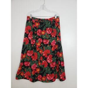 (M5) Vintage S.G. Sport Women's Plus Skirt Size 1X Floral Cottage Core Festival